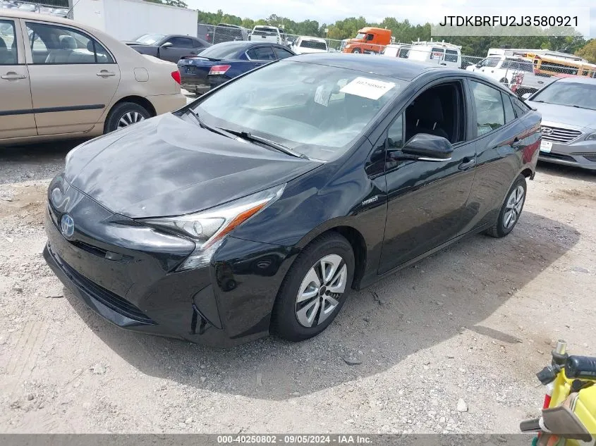 2018 Toyota Prius Two VIN: JTDKBRFU2J3580921 Lot: 40250802