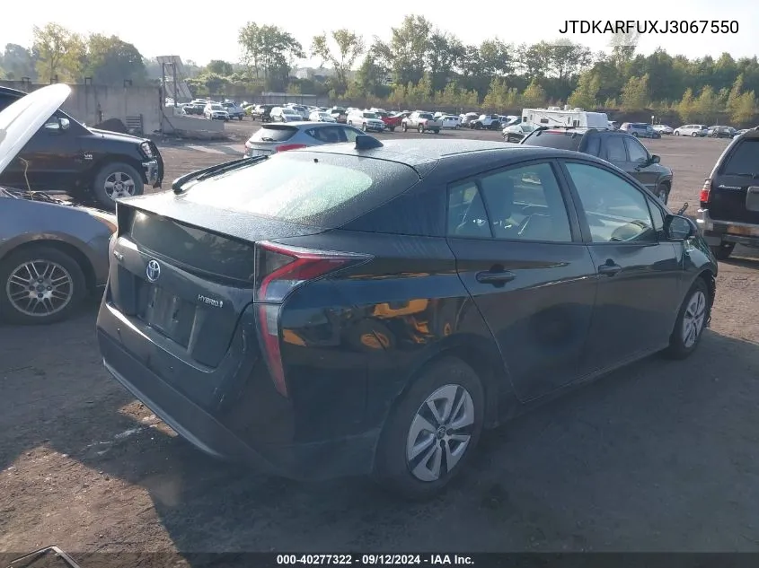 2018 Toyota Prius VIN: JTDKARFUXJ3067550 Lot: 40277322