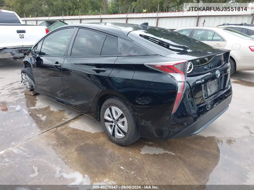 JTDKARFU6J3551814 2018 Toyota Prius Three