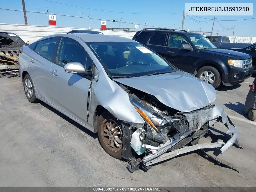 2018 Toyota Prius VIN: JTDKBRFU3J3591250 Lot: 40302757