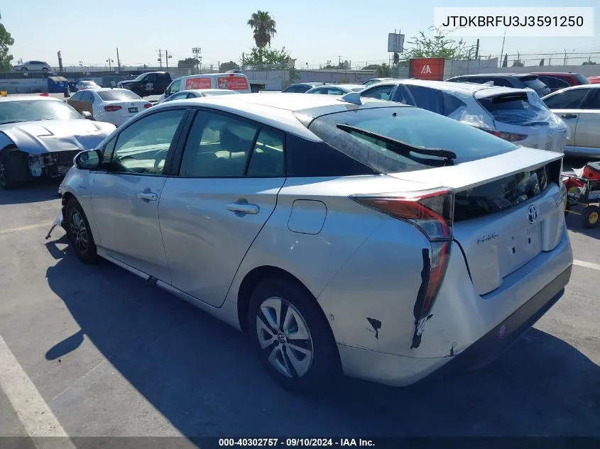 2018 Toyota Prius VIN: JTDKBRFU3J3591250 Lot: 40302757