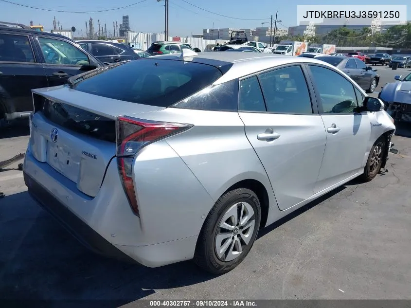 JTDKBRFU3J3591250 2018 Toyota Prius