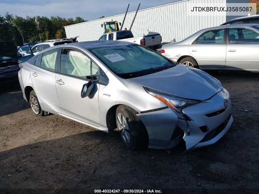 2018 Toyota Prius VIN: JTDKBRFUXJ3585087 Lot: 40324247