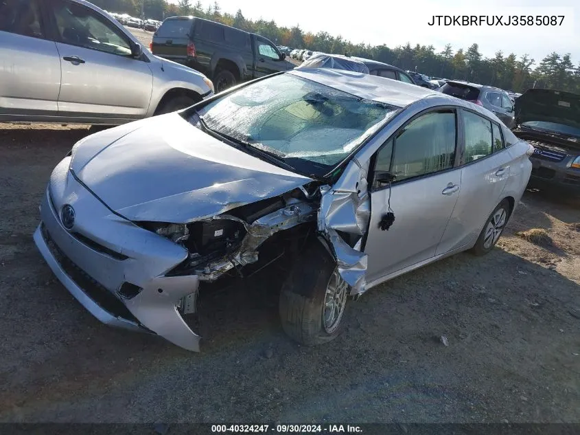 2018 Toyota Prius VIN: JTDKBRFUXJ3585087 Lot: 40324247