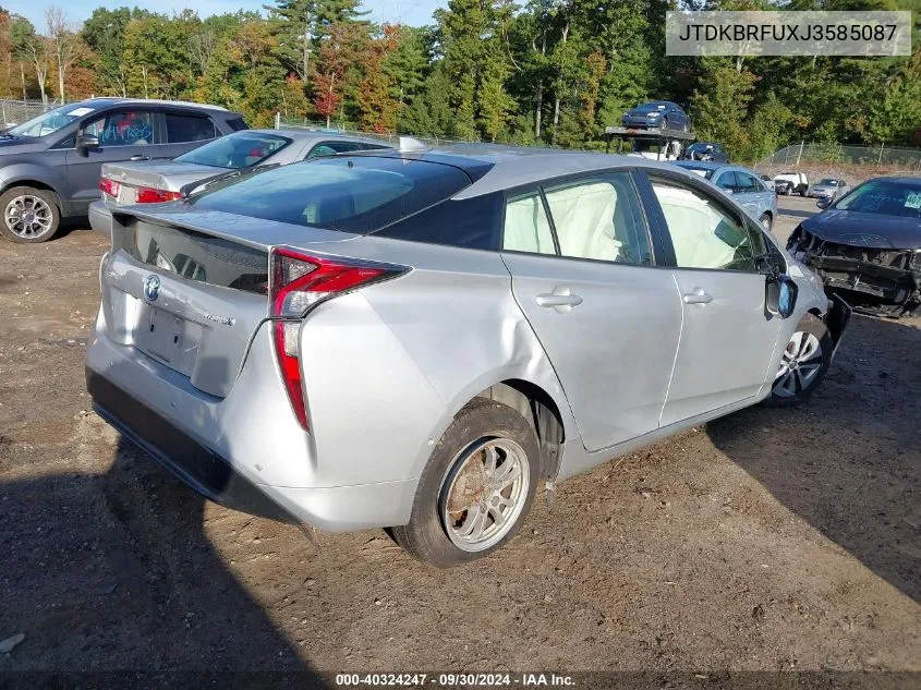 2018 Toyota Prius VIN: JTDKBRFUXJ3585087 Lot: 40324247