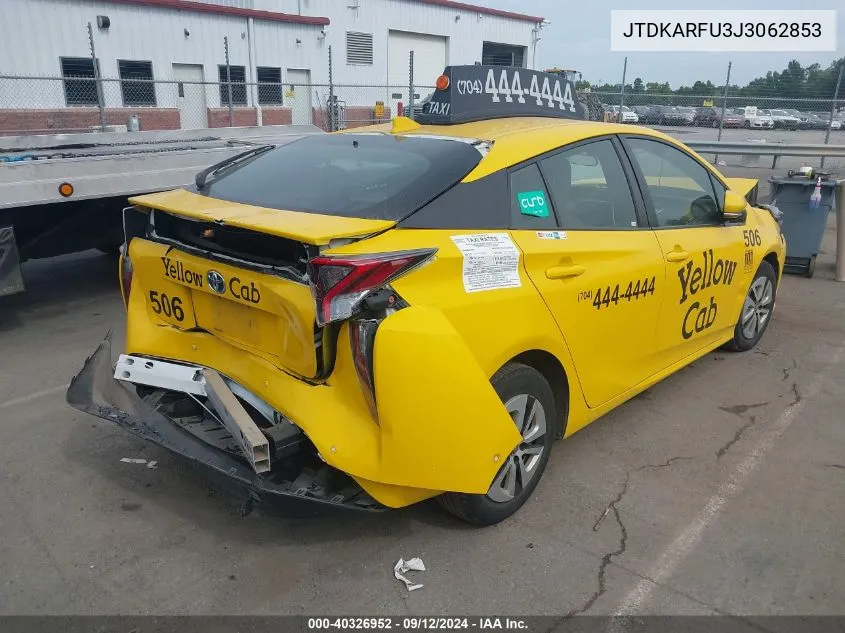 2018 Toyota Prius Three VIN: JTDKARFU3J3062853 Lot: 40326952