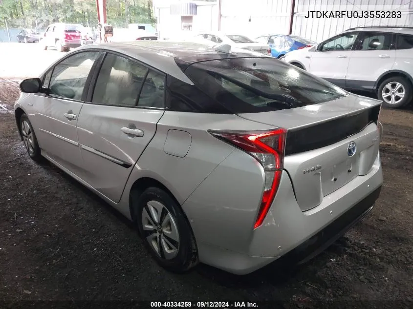 JTDKARFU0J3553283 2018 Toyota Prius Four