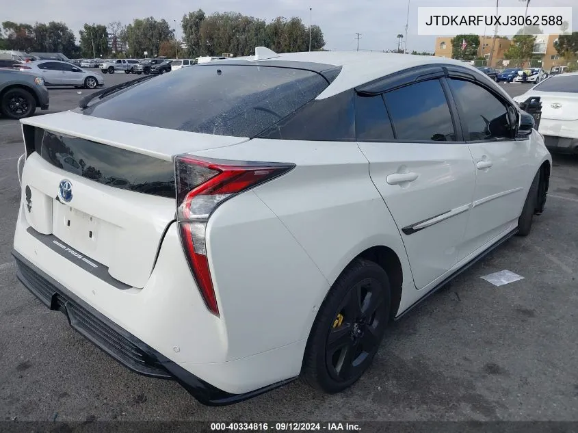 2018 Toyota Prius VIN: JTDKARFUXJ3062588 Lot: 40334816