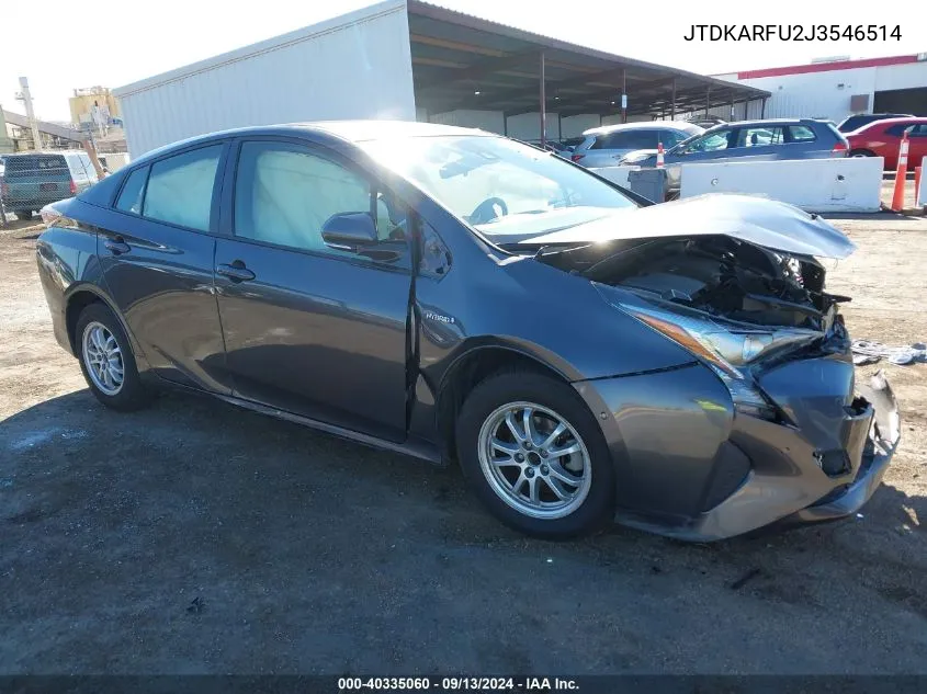 2018 Toyota Prius Three VIN: JTDKARFU2J3546514 Lot: 40335060