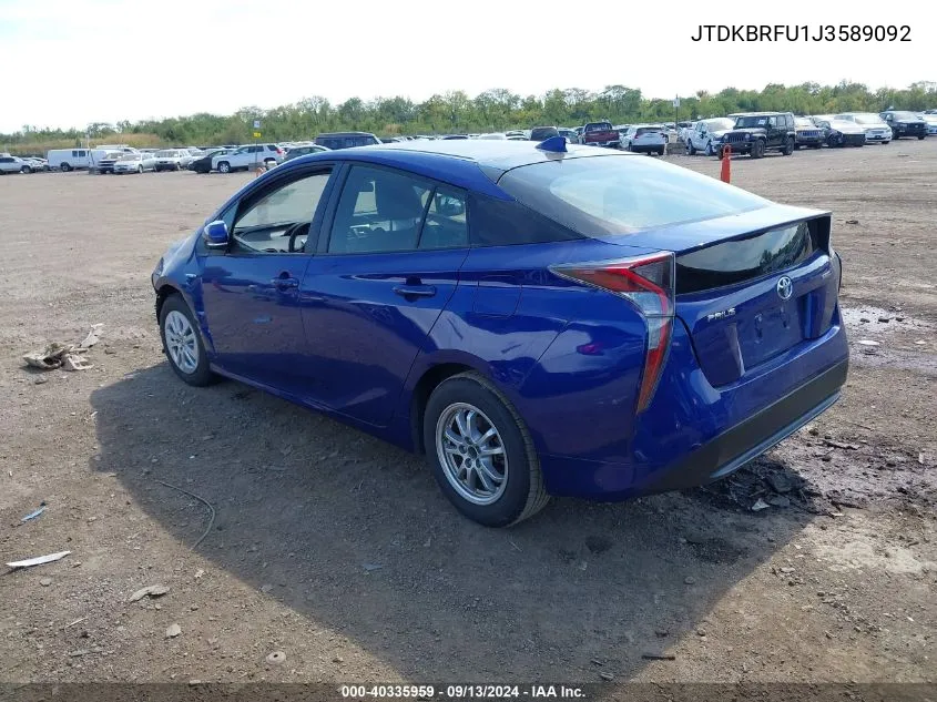 JTDKBRFU1J3589092 2018 Toyota Prius One