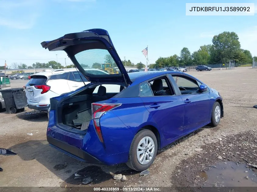 JTDKBRFU1J3589092 2018 Toyota Prius One