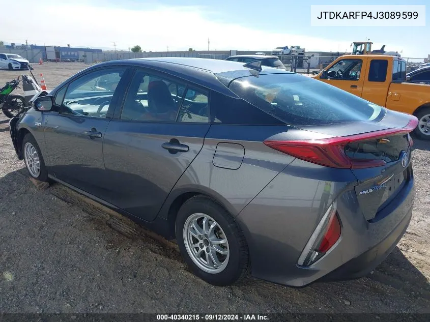 2018 Toyota Prius Prime Plus VIN: JTDKARFP4J3089599 Lot: 40340215