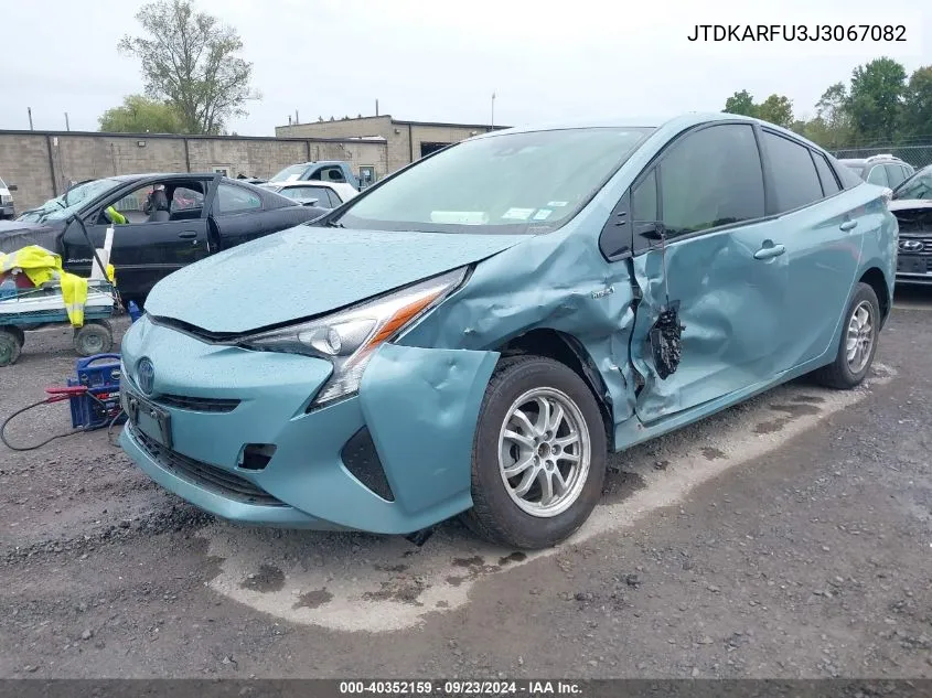 2018 Toyota Prius Two Eco VIN: JTDKARFU3J3067082 Lot: 40352159