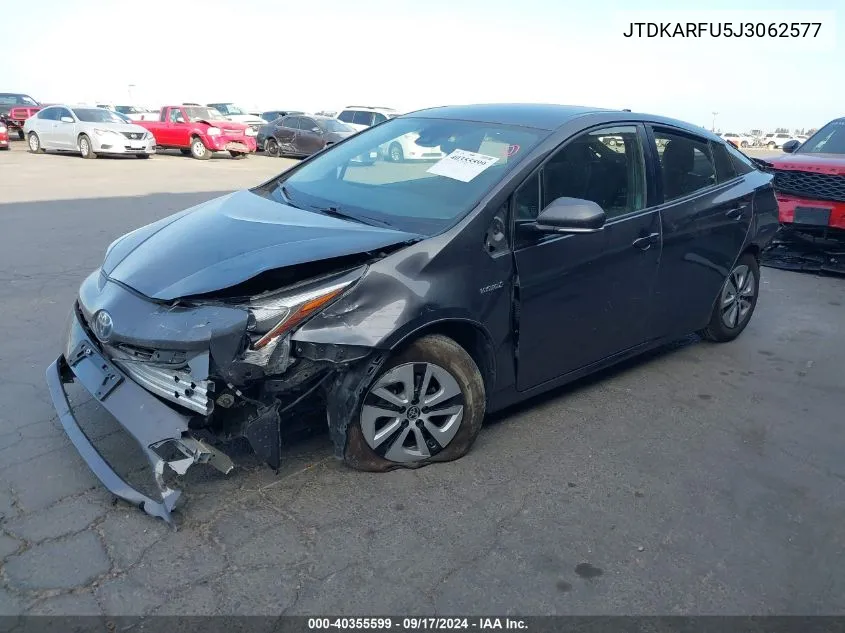 2018 Toyota Prius Three VIN: JTDKARFU5J3062577 Lot: 40355599