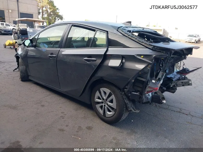 2018 Toyota Prius Three VIN: JTDKARFU5J3062577 Lot: 40355599