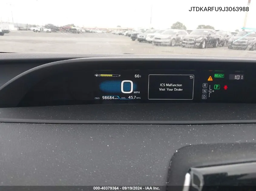 JTDKARFU9J3063988 2018 Toyota Prius Three Touring