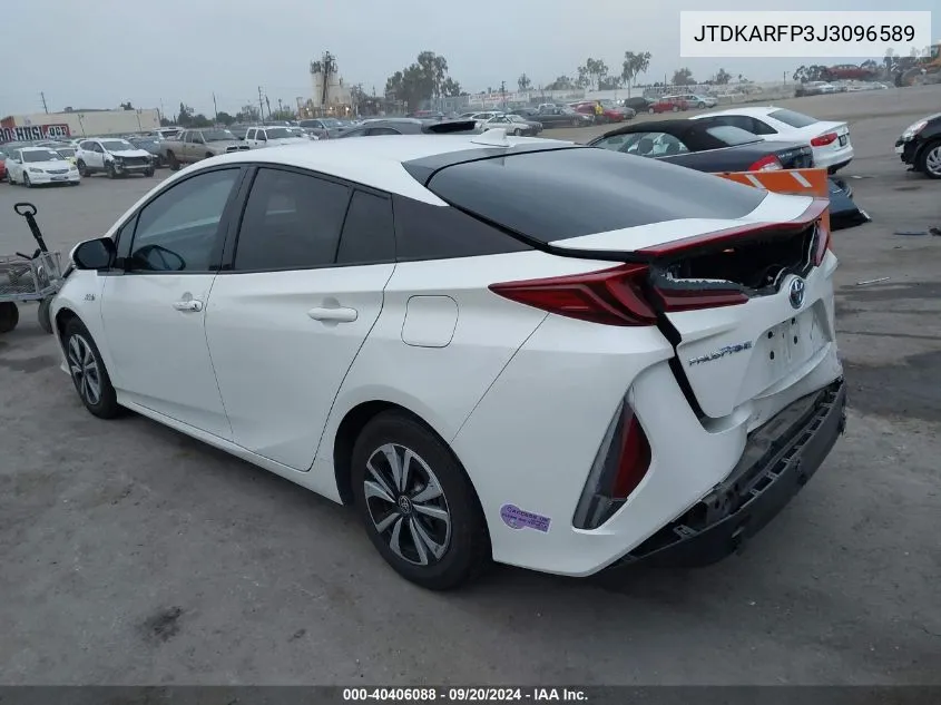 2018 Toyota Prius Prime Premium VIN: JTDKARFP3J3096589 Lot: 40406088