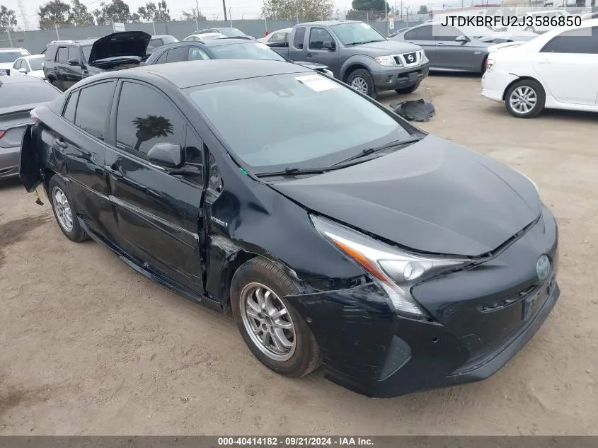 2018 Toyota Prius Two VIN: JTDKBRFU2J3586850 Lot: 40414182