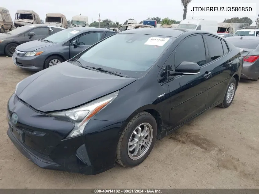 2018 Toyota Prius Two VIN: JTDKBRFU2J3586850 Lot: 40414182