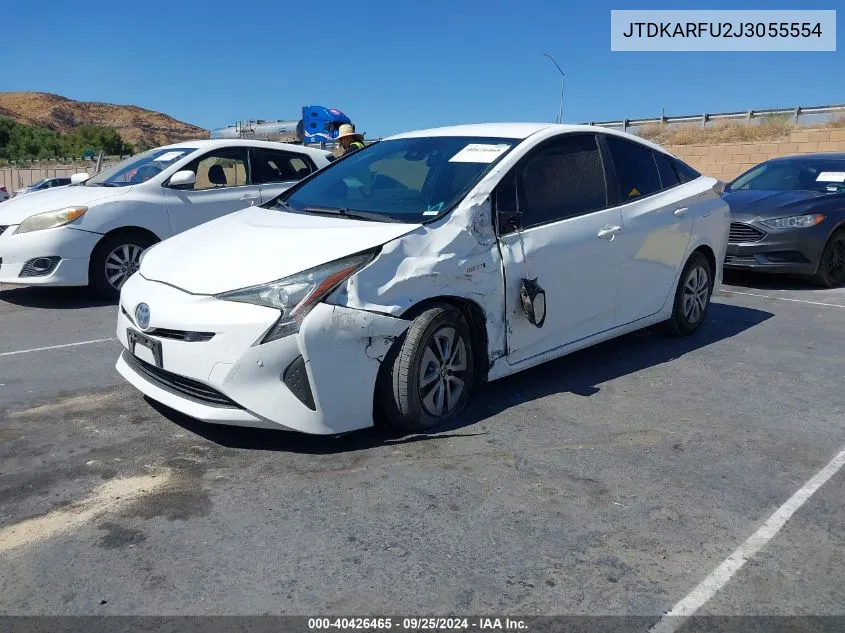 2018 Toyota Prius Three VIN: JTDKARFU2J3055554 Lot: 40426465