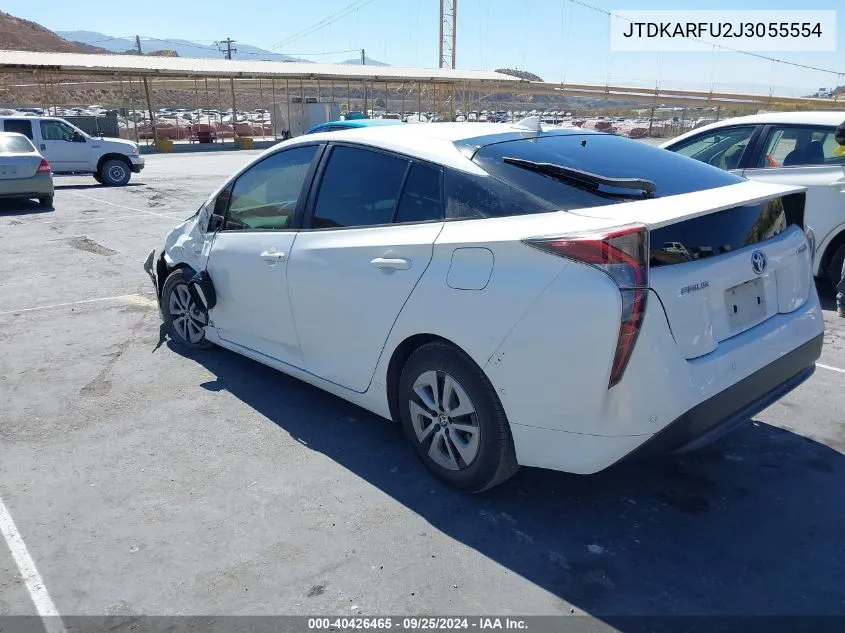 2018 Toyota Prius Three VIN: JTDKARFU2J3055554 Lot: 40426465