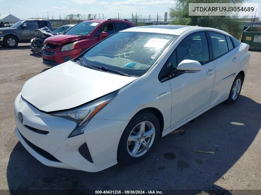 2018 Toyota Prius Three VIN: JTDKARFU9J3054689 Lot: 40431235