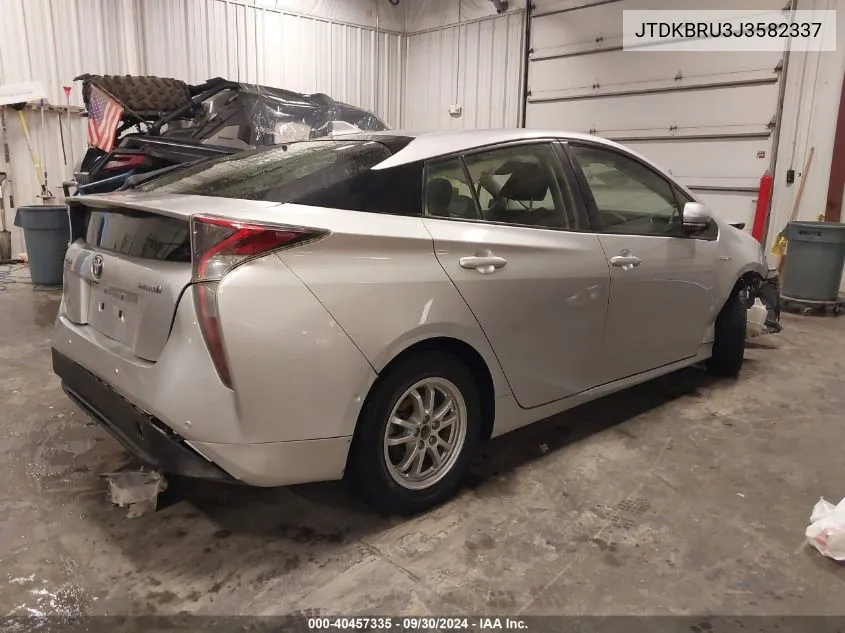 2018 Toyota Prius VIN: JTDKBRU3J3582337 Lot: 40457335