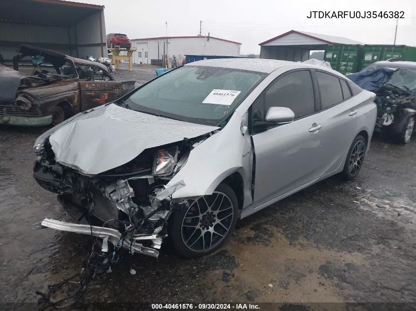 2018 Toyota Prius VIN: JTDKARFU0J3546382 Lot: 40461576