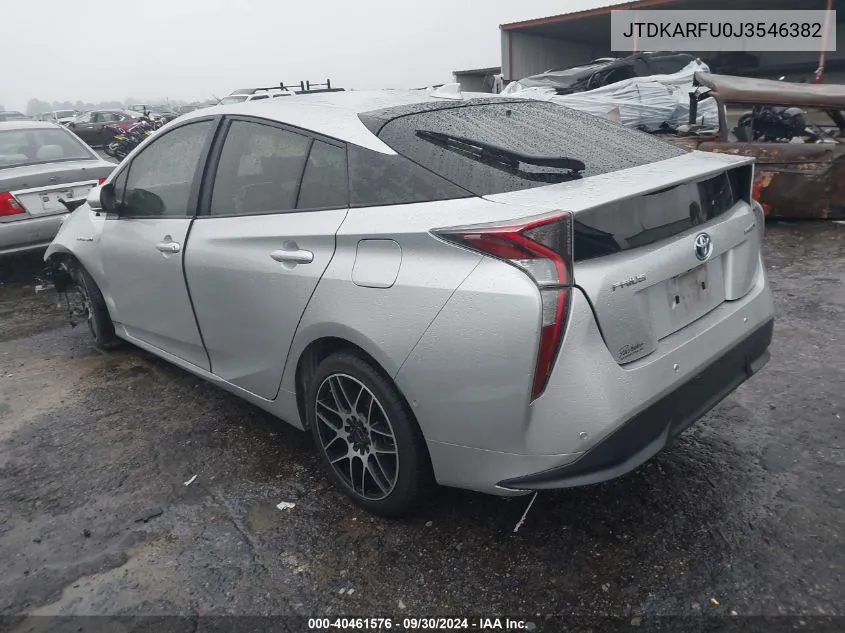 2018 Toyota Prius VIN: JTDKARFU0J3546382 Lot: 40461576