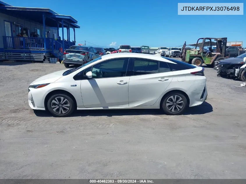 2018 Toyota Prius Prime VIN: JTDKARFPXJ3076498 Lot: 40462383