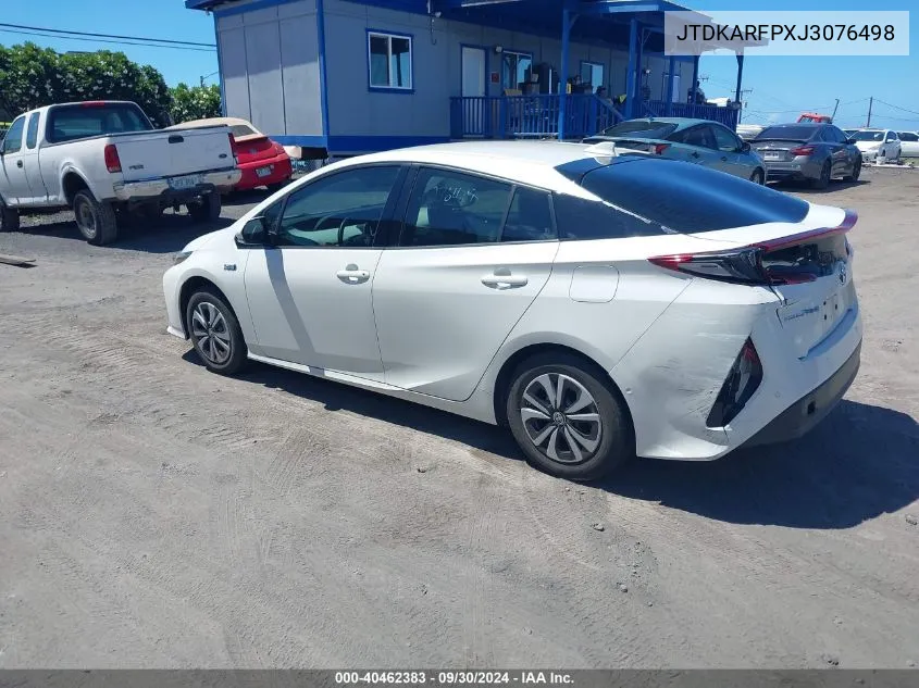 2018 Toyota Prius Prime VIN: JTDKARFPXJ3076498 Lot: 40462383