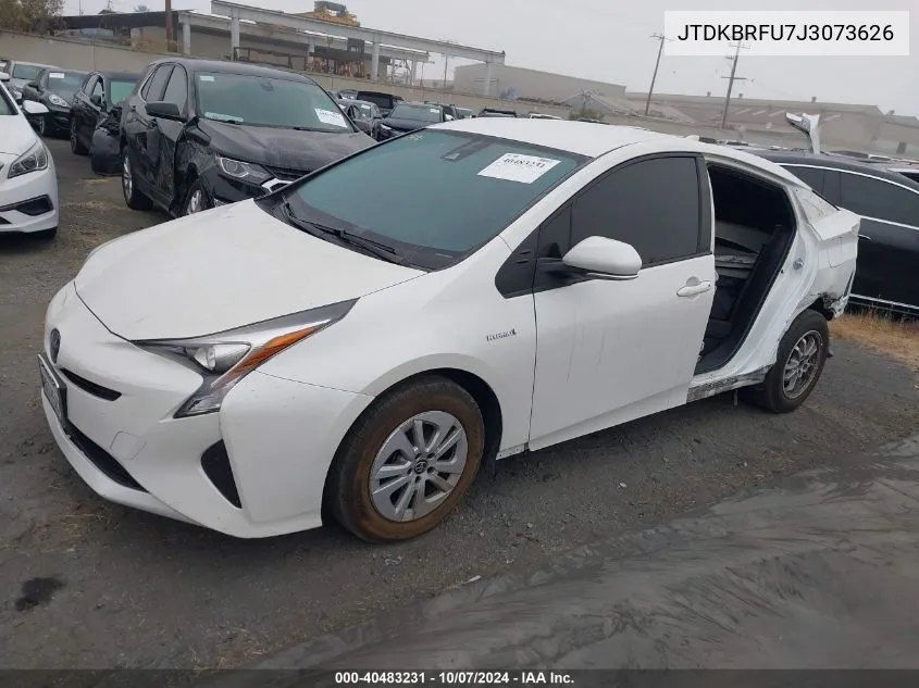 2018 Toyota Prius VIN: JTDKBRFU7J3073626 Lot: 40483231