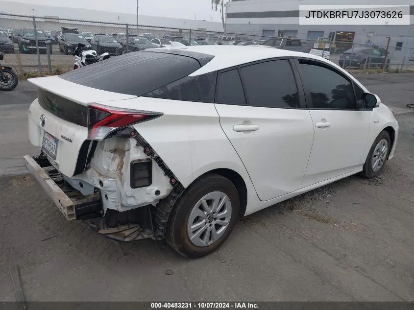 2018 Toyota Prius VIN: JTDKBRFU7J3073626 Lot: 40483231