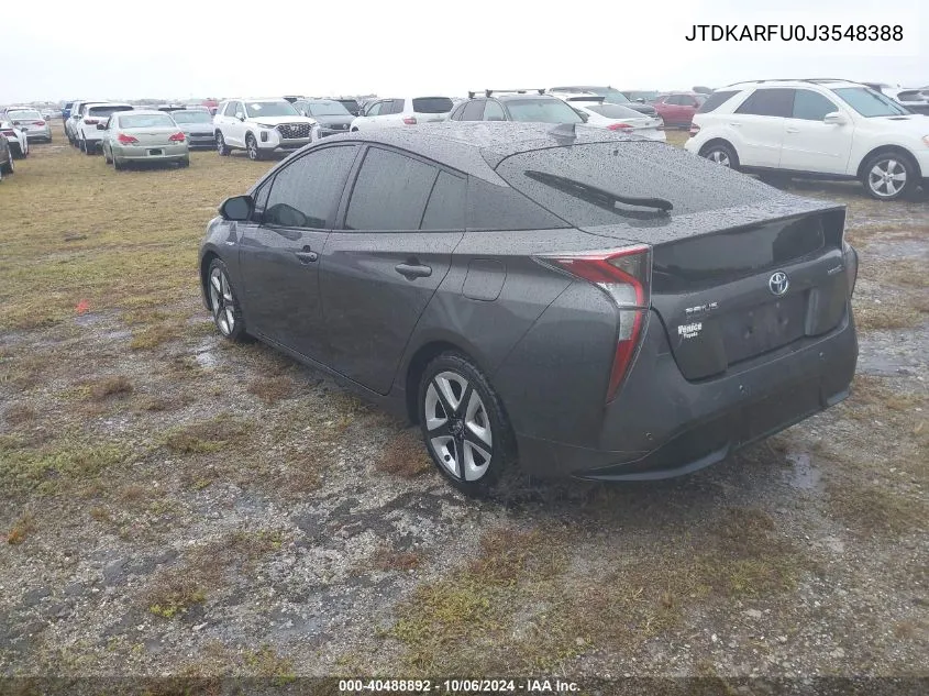 2018 Toyota Prius VIN: JTDKARFU0J3548388 Lot: 40488892