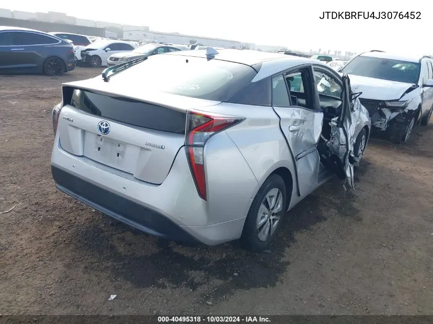 2018 Toyota Prius Two VIN: JTDKBRFU4J3076452 Lot: 40495318