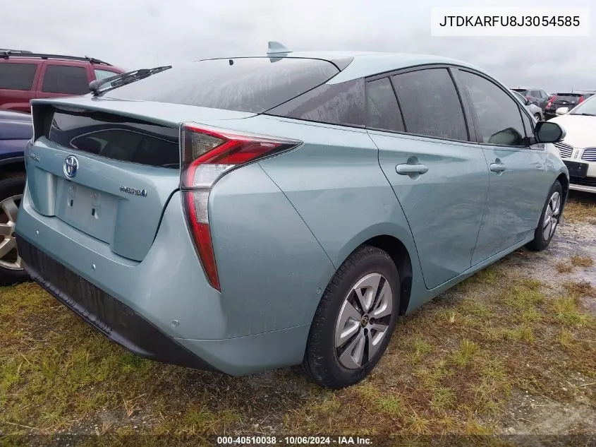 2018 Toyota Prius VIN: JTDKARFU8J3054585 Lot: 40510038