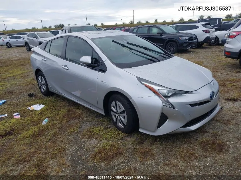 2018 Toyota Prius VIN: JTDKARFU3J3055871 Lot: 40511415