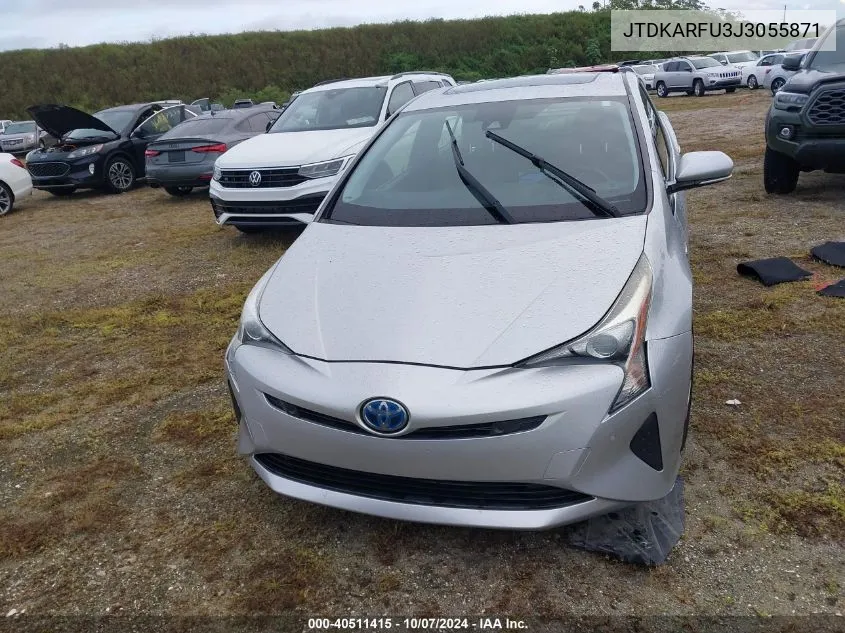 2018 Toyota Prius VIN: JTDKARFU3J3055871 Lot: 40511415