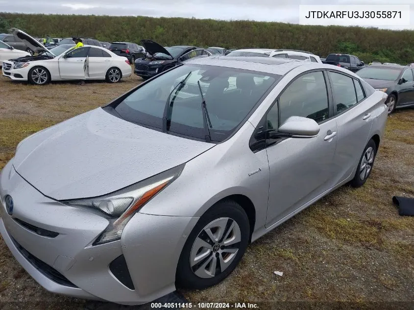 2018 Toyota Prius VIN: JTDKARFU3J3055871 Lot: 40511415