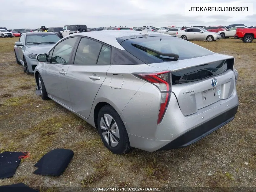 2018 Toyota Prius VIN: JTDKARFU3J3055871 Lot: 40511415