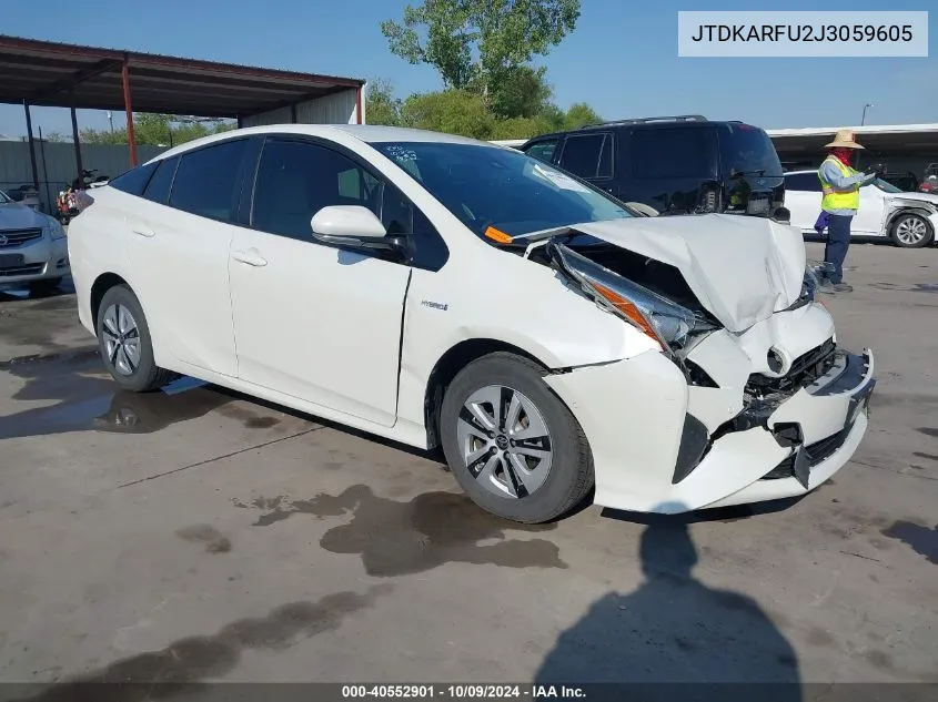 2018 Toyota Prius Four VIN: JTDKARFU2J3059605 Lot: 40552901