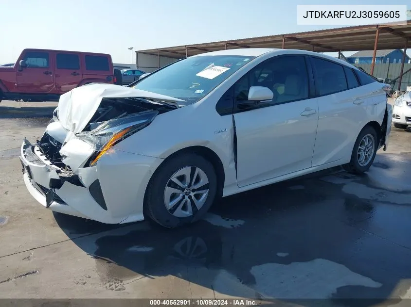 2018 Toyota Prius Four VIN: JTDKARFU2J3059605 Lot: 40552901