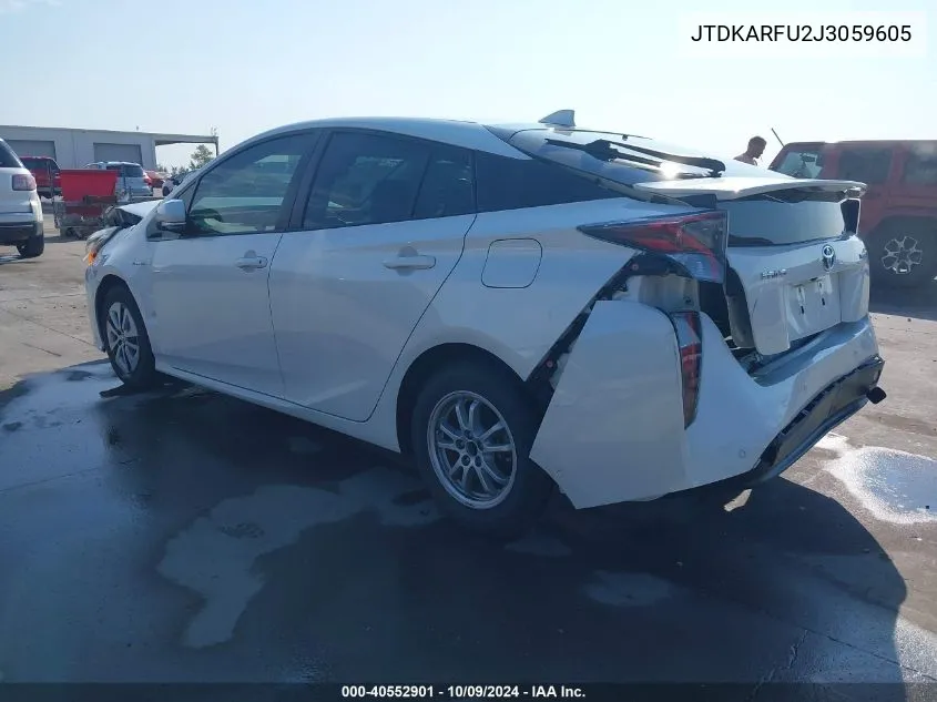 2018 Toyota Prius Four VIN: JTDKARFU2J3059605 Lot: 40552901