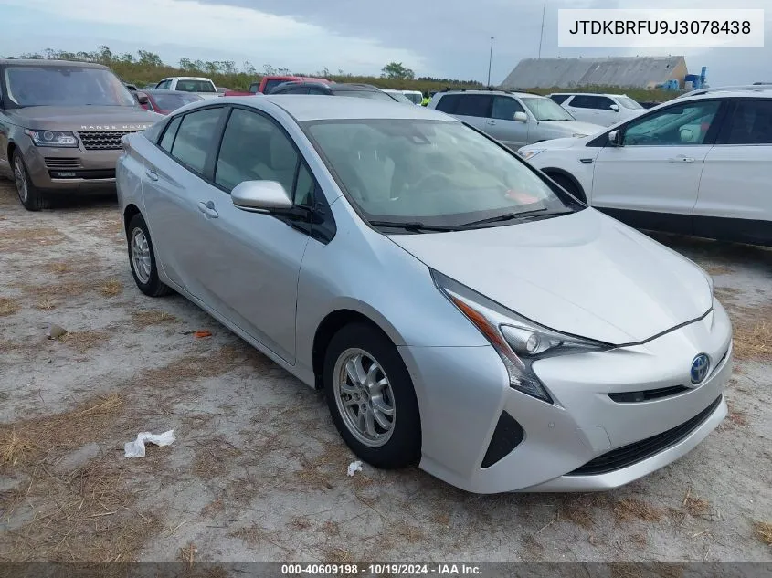 2018 Toyota Prius VIN: JTDKBRFU9J3078438 Lot: 40609198