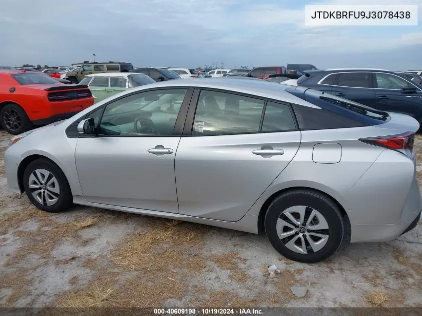 2018 Toyota Prius VIN: JTDKBRFU9J3078438 Lot: 40609198