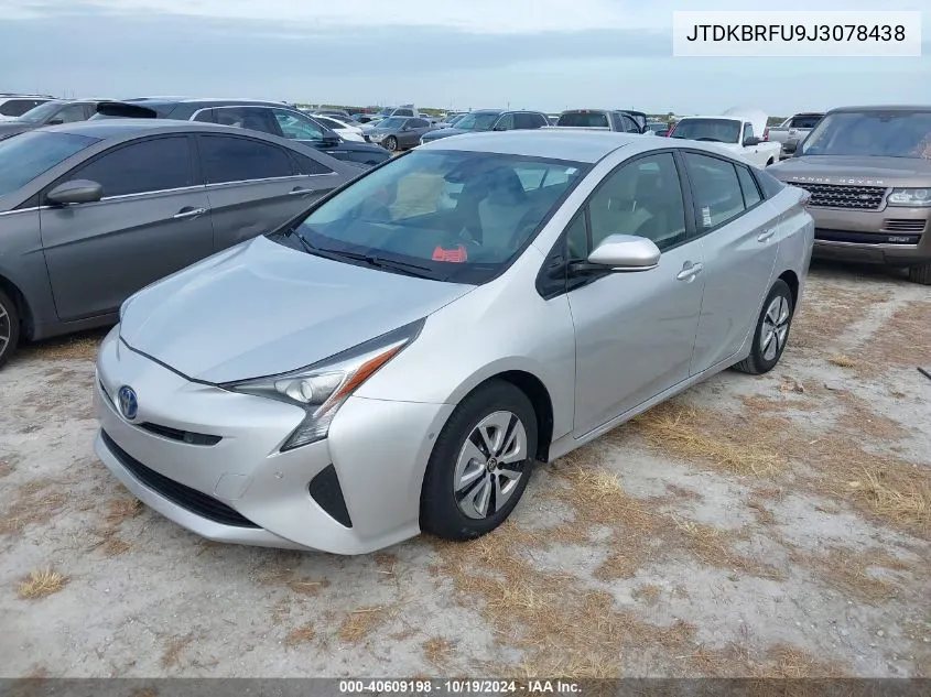 2018 Toyota Prius VIN: JTDKBRFU9J3078438 Lot: 40609198