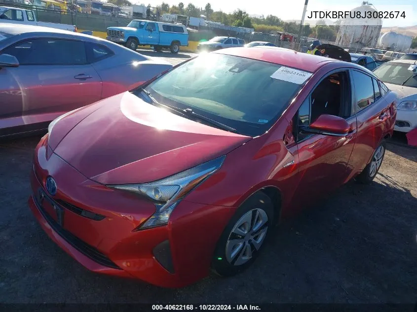 2018 Toyota Prius Two VIN: JTDKBRFU8J3082674 Lot: 40622168