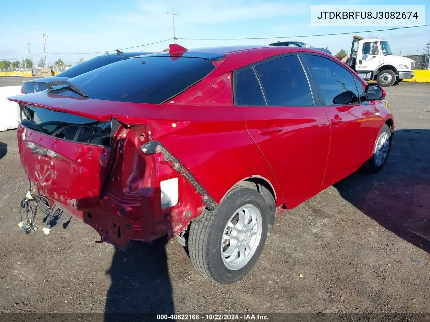 2018 Toyota Prius Two VIN: JTDKBRFU8J3082674 Lot: 40622168