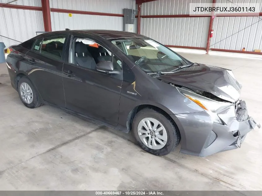 2018 Toyota Prius One VIN: JTDKBRFUXJ3601143 Lot: 40669467