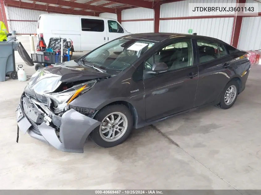 2018 Toyota Prius One VIN: JTDKBRFUXJ3601143 Lot: 40669467